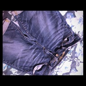 Blue denim jean shorts